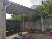 Carport aus Verzinkten Stahltr&auml;gern mit Zambelli Rib-Roof Dach